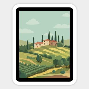 Toscana view , Italian landscape Sticker